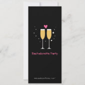 Invitation à la Bachelorette Toast de Champagne (Dos)