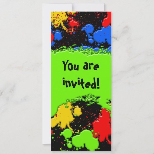 Invitation à la balle de peinture (Devant)