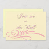 Invitation à la balle de Shell Pink Debutante (Devant / Derrière)