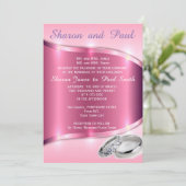 INVITATION À LA BANDE DE MARIAGE DE PLATINE ROSE (Debout devant)