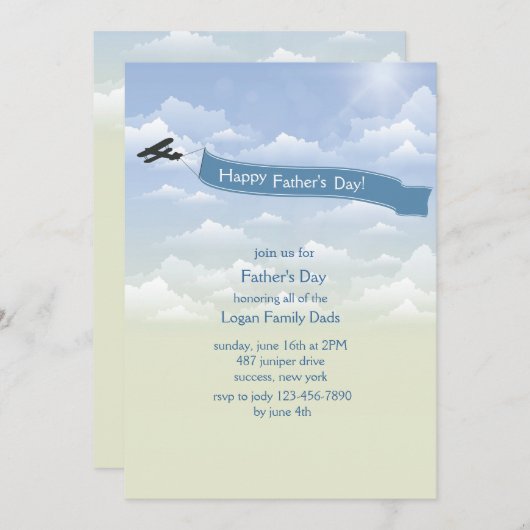 Invitation à la bannière d'avion (Devant / Derrière)