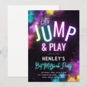 Invitation à la Bat Mitzvah Trampoline (Devant / Derrière)