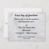 Invitation à la batchelorette de Hen party (Dos)