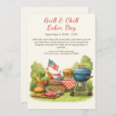 Invitation à la bière BBQ de la Fête du Travail -  (Devant / Derrière)