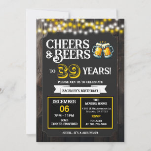 Invitation À la bière et aux 39 ans de surprises dans le jard