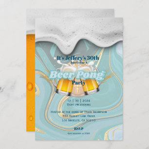 Invitation à la bière pong