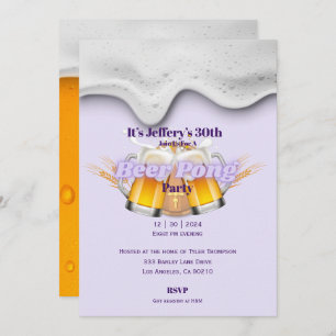 Invitation à la bière pong