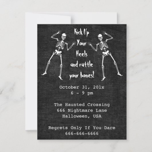 Invitation à la Boogie des Os Halloween (Devant)
