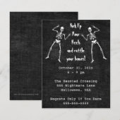 Invitation à la Boogie des Os Halloween (Devant / Derrière)
