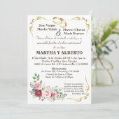 Invitation à la Bourgogne Floral Modern Gold Frame (Debout devant)