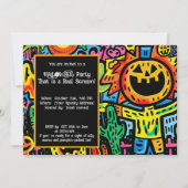 Invitation à la brosse de monstre d'Halloween (Devant)