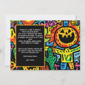 Invitation à la brosse de monstre d'Halloween (Dos)