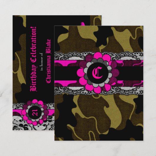 Invitation à la caméra rose de 311 trous (Devant / Derrière)