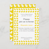 Invitation à la canicule en caoutchouc jaune Baby  (Devant / Derrière)