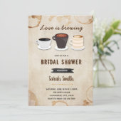 Invitation à la carte à thème du café (Debout devant)