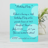 Invitation à la carte d'anniversaire 16e (Debout devant)