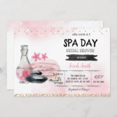 Invitation à la carte de douche de Spa (Devant / Derrière)