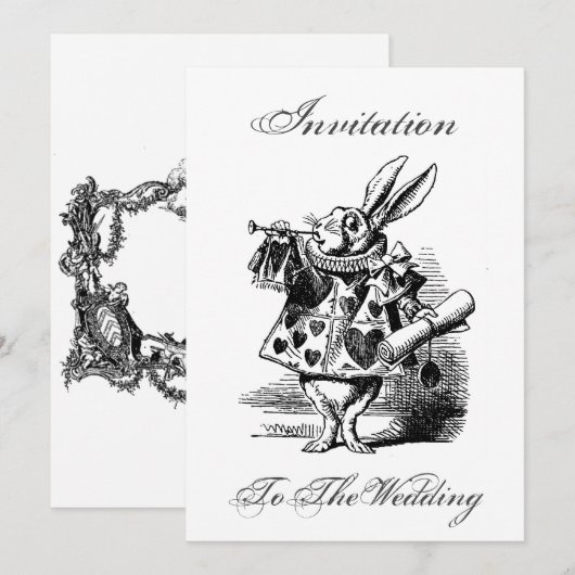 Invitation à la carte de mariage – Invitation (Devant / Derrière)