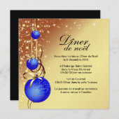 Invitation à la carte de Noël classique (Devant / Derrière)