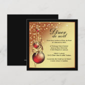 Invitation à la carte de Noël classique (Devant / Derrière)