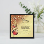 Invitation à la carte de Noël classique (Debout devant)