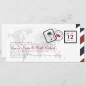 Invitation à la carte d'embarquement (Devant / Derrière)