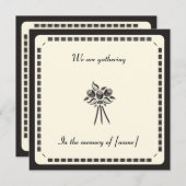 Invitation à la carte Memorial (Devant / Derrière)