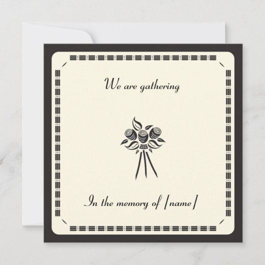 Invitation à la carte Memorial (Devant)