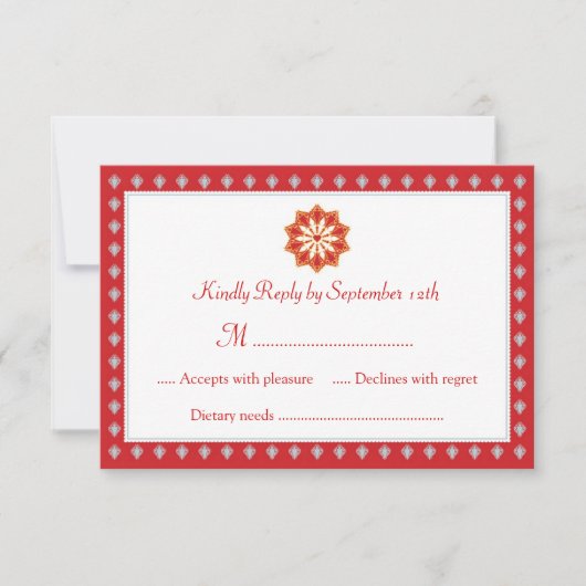 Invitation à la carte RSVP de mariage organisée (Devant)