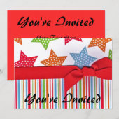 Invitation à la carte Star (Devant / Derrière)