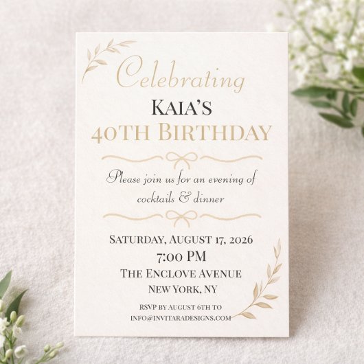 Invitation à la célébration botanique dorée