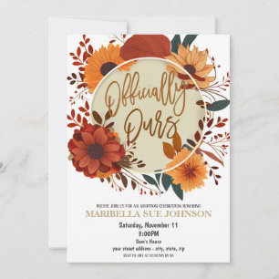 Invitation à la célébration d'adoption d'automne