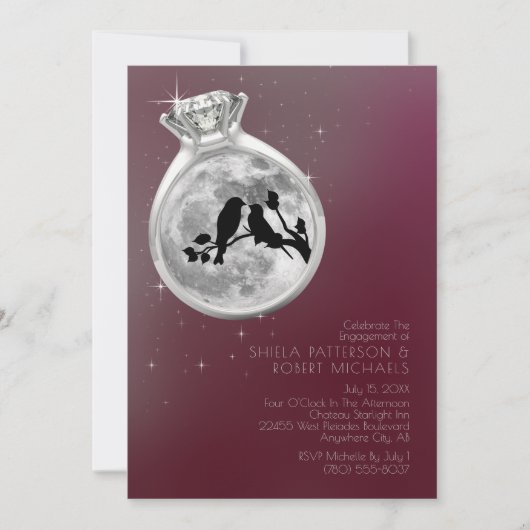 Invitation à la célébration de fiançailles (Devant)