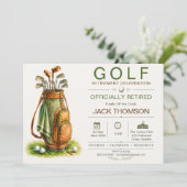 Invitation à la célébration de golf pour la retrai (Debout devant)