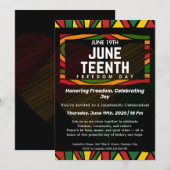 Invitation à la célébration de Juneteenth en l'hon (Devant / Derrière)