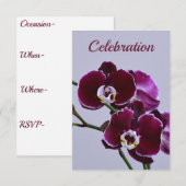 Invitation à la célébration de la belle orchidée v (Devant / Derrière)