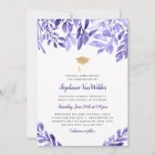 Invitation à la célébration de la graduation viole (Devant)