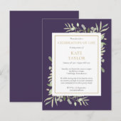 Invitation à la célébration de la vie au feuillage (Devant / Derrière)