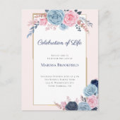 Invitation à la célébration de la vie avec fleurs  (Devant)