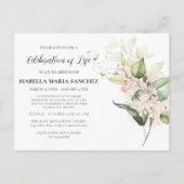 Invitation à la célébration de la vie avec rose ro (Devant)