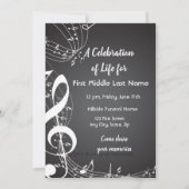 Invitation à la célébration de la vie Notes de mus (Dos)