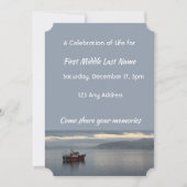Invitation à la célébration de la vie pêcheur bate (Devant)