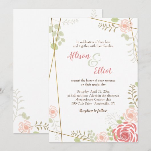 Invitation à la Célébration de l'Amour (Devant / Derrière)