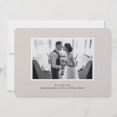 Invitation à la célébration de mariage (Dos)