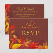 Invitation à la célébration de mariage d'automne (Devant / Derrière)