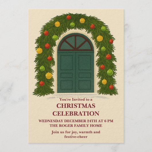 Invitation à la célébration de Noël (Devant)