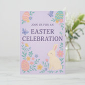 Invitation à la célébration de Pâques | Lapin past (Debout devant)