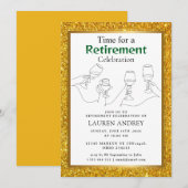 Invitation à la célébration de retraite avec cadre (Devant / Derrière)