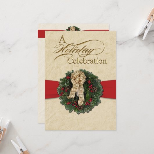 Invitation à la célébration des fêtes de Noël avec (Devant/Arrière en situation)