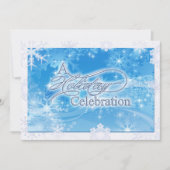 Invitation à la célébration des fêtes d'hiver bleu (Devant)